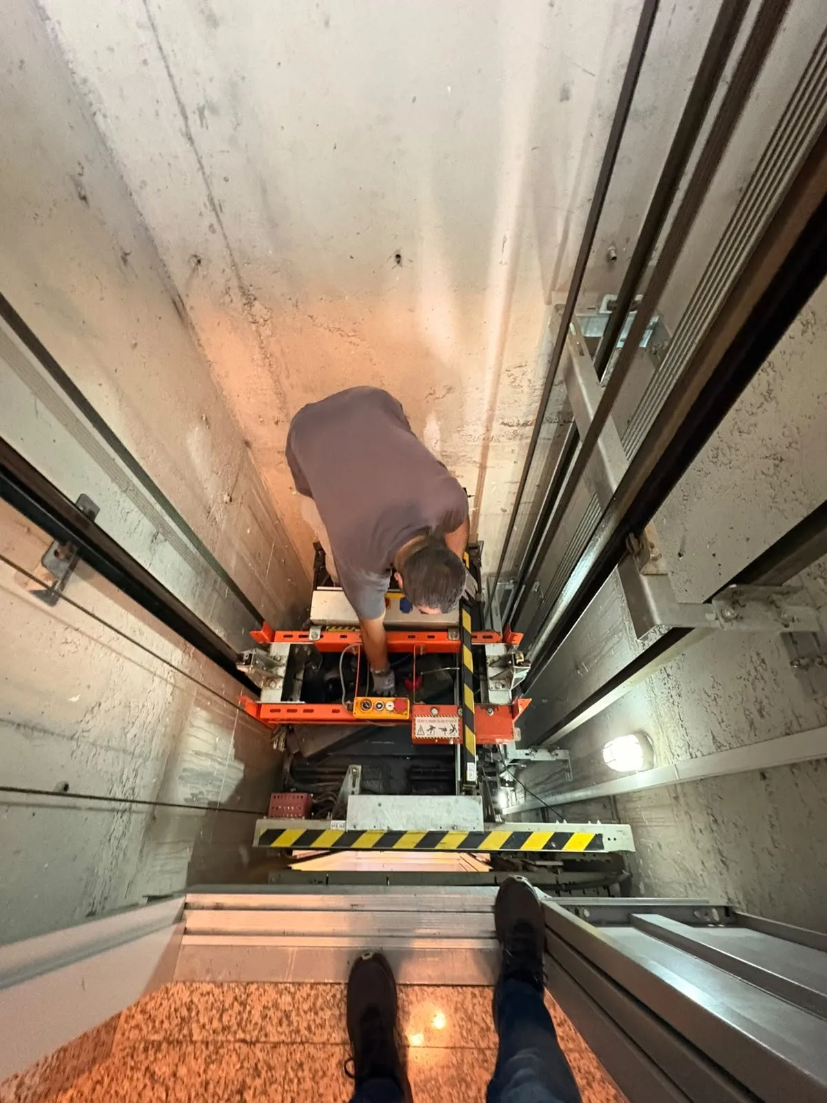 Work inside the shaft